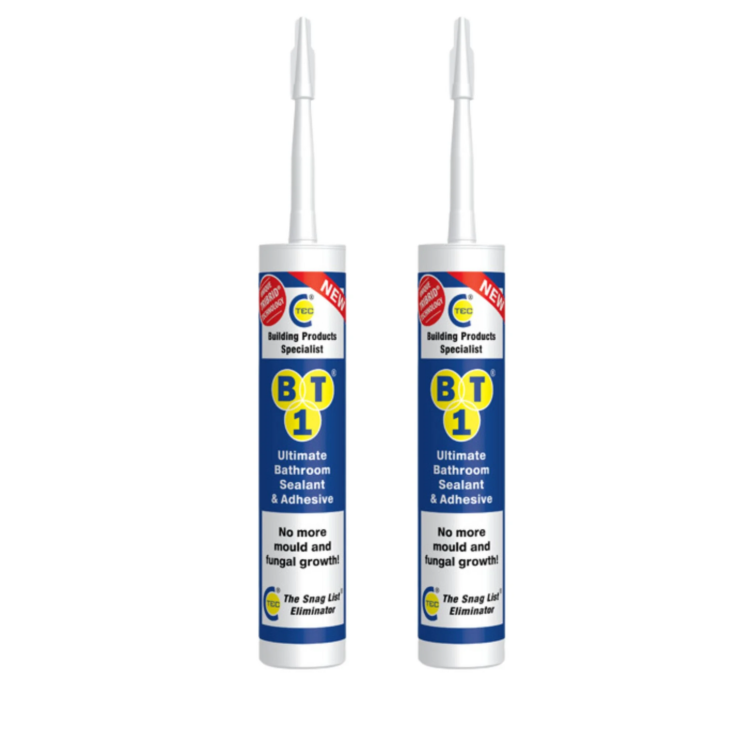 BT1 Ultimate Bathroom Adhesive & Sealant 290ml Transparent (Pack of 2)