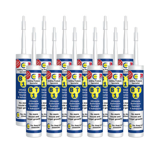 BT1 Ultimate Bathroom Adhesive & Sealant 290ml Transparent (Pack of 12)