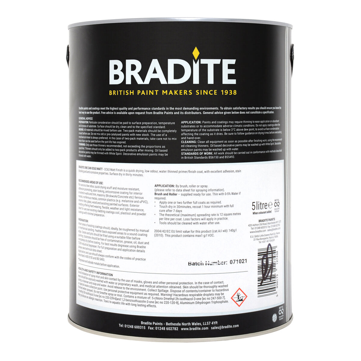 Bradite One Can Matt Primer And Finish White