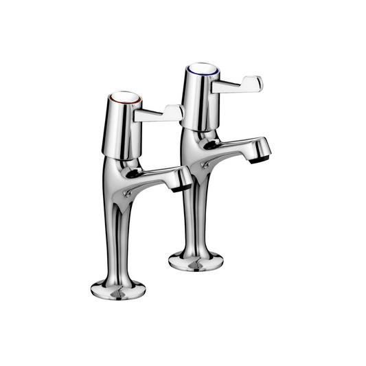 Bristan High Neck Pillar Taps with 3" (76mm) Levers