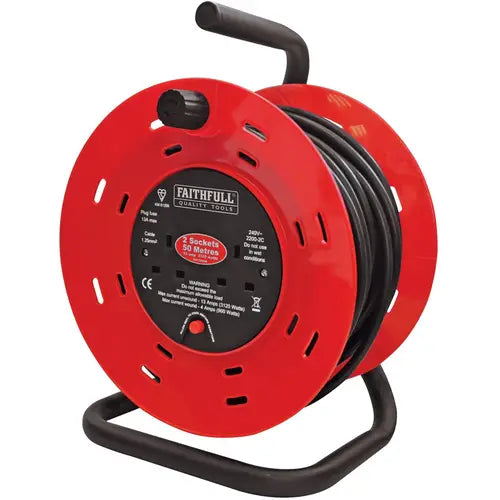 Faithfull Cable Reel 240v 13A 25M