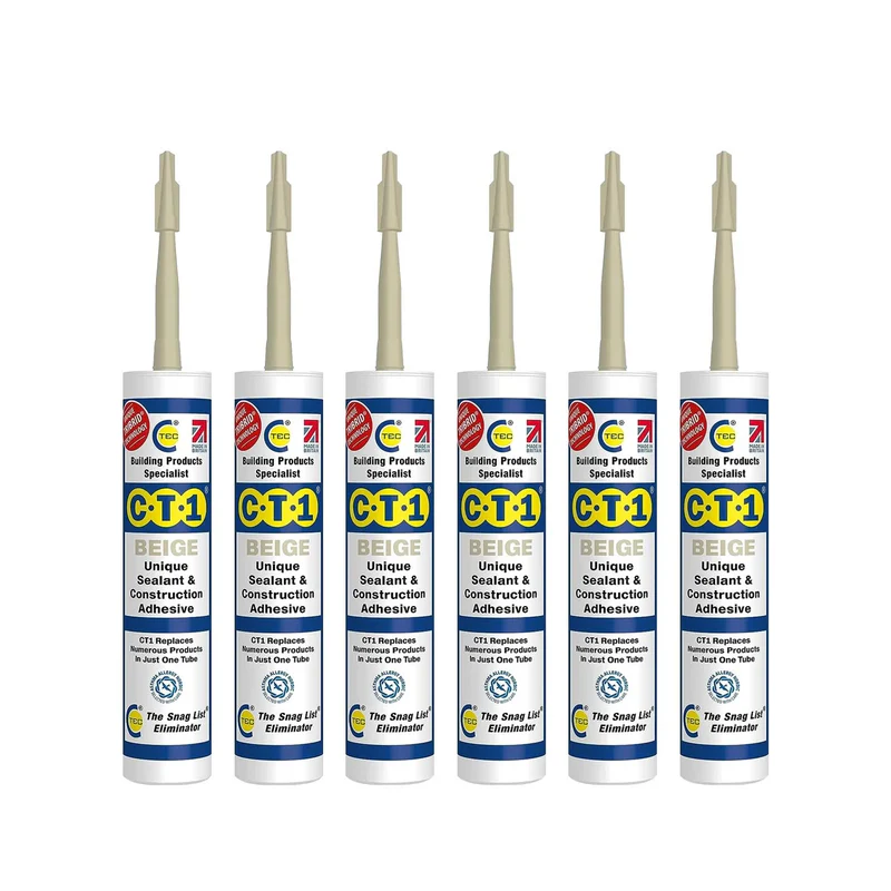 CT1 Adhesive & Sealant 290ml Beige (Pack of 6)