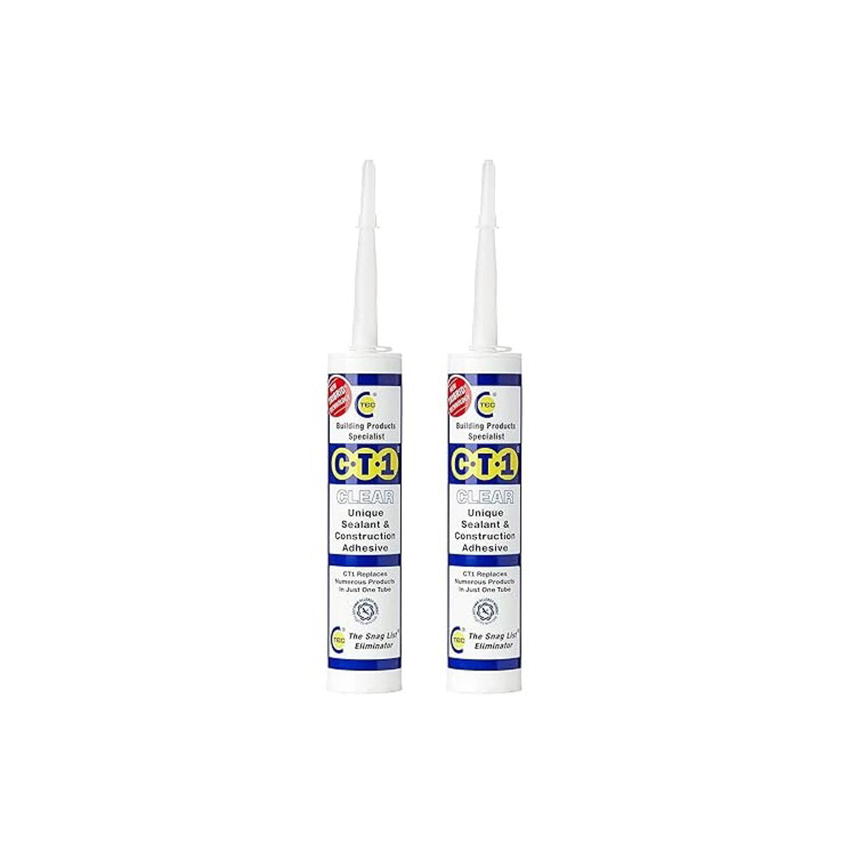 CT1 Clear Multi-Purpose Sealant & Adhesive - Twin Pack - 290ml