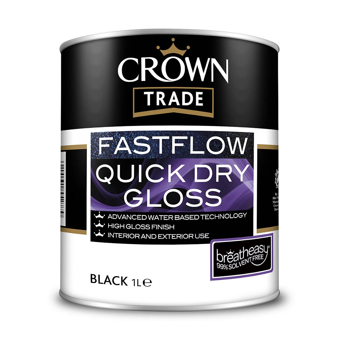 Crown Fastflow Quick Dry Gloss Black 1L