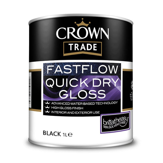 Crown Fastflow Quick Dry Gloss Black 1L
