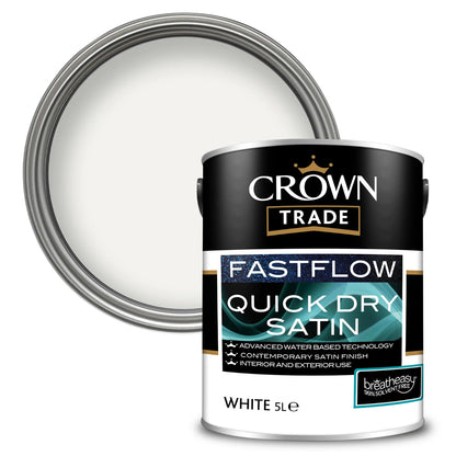 Crown Fastflow Quick Dry Satin White 5L