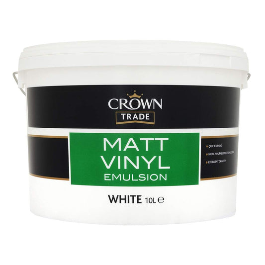 Crown Matt Emulsion White 10L