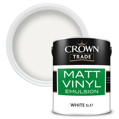 Crown Matt Vinyl Emulsion  - 5L White
