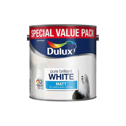 Dulux paint can labeled 'Special Value Pack' on a white background