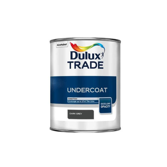 Dulux Trade Undercoat paint can on a white background