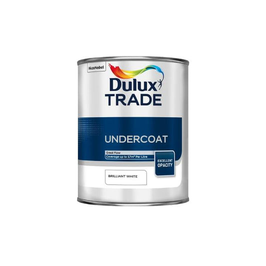 Dulux Trade Undercoats paint can on a white background
