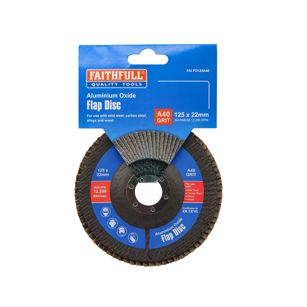 Faithfull Flap Disc A/OX A40 125MM