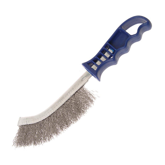 Wire Scratch Brush Stainless Steel Blue Handle
