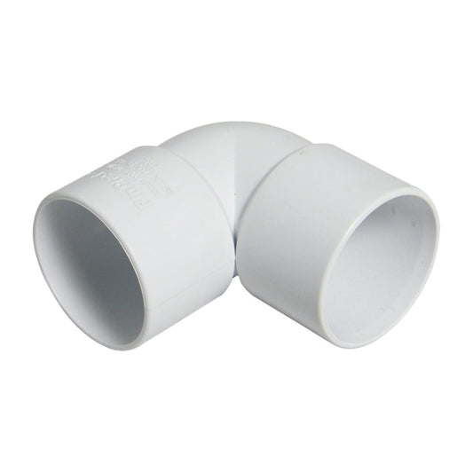 Waste Solvent Weld 32mm 90 Degree Knuckle Bend White