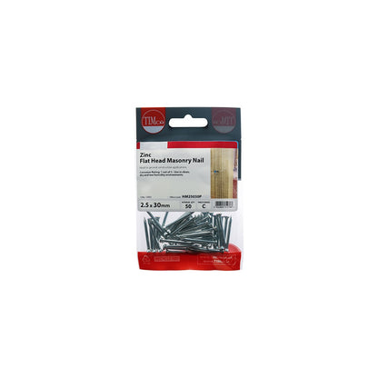 Masonry Nails - 2.5 x 30mm