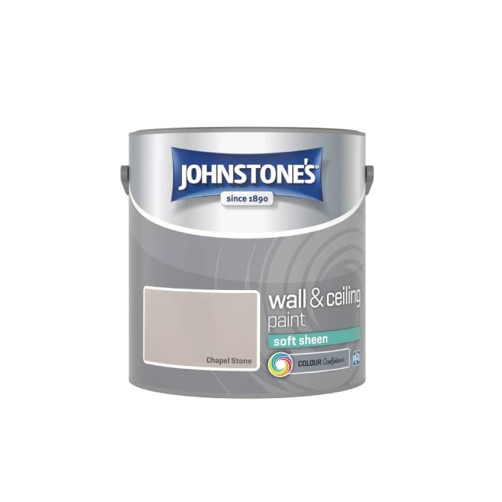Johnstones wall and ceiling paint can on a white background