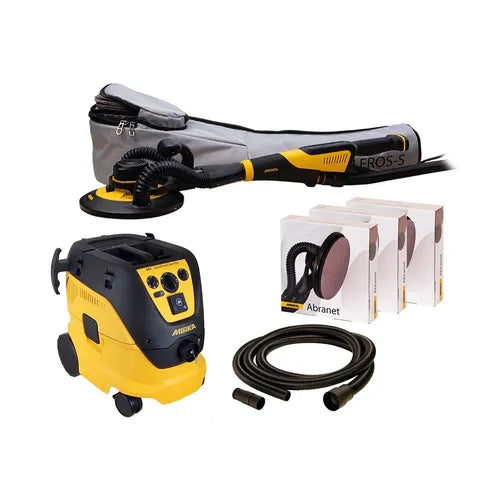 Mirka Leros Kit : Mirka LEROS-S 950CV Dual Voltage 110/230V 225mm 5mm Orbit + 1230 M AFC Dust Extractor