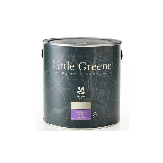 Little Greene paint can on a white background
