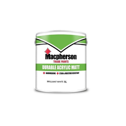Macpherson trade paints can on a white background