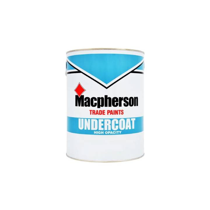 Macpherson Trade Paints Undercoat can on a white background