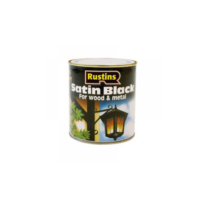 RUSTINS Satin Black Paint 2.5L