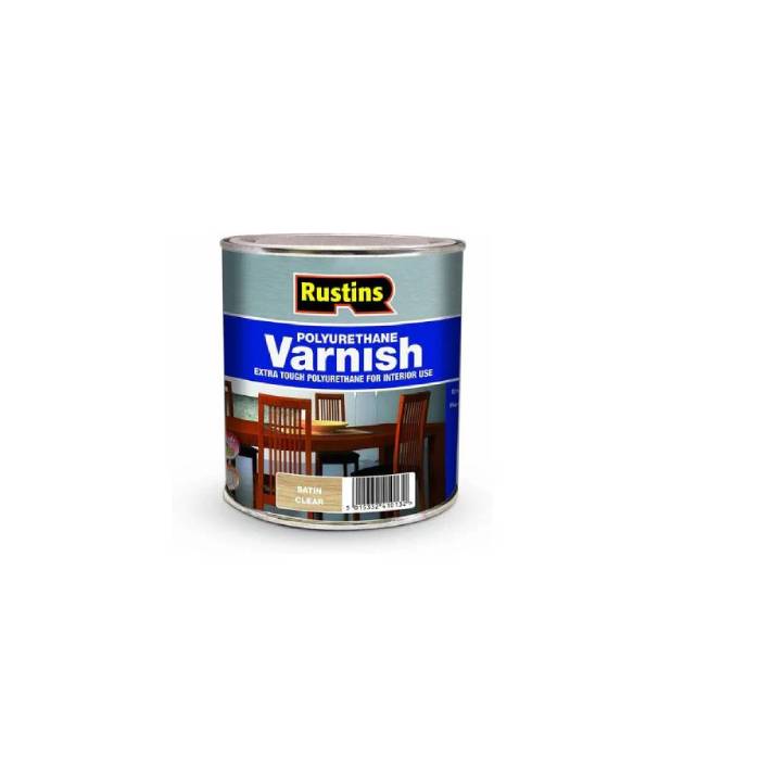 Rustins Polyurethane Varnish Clear Satin 500ml