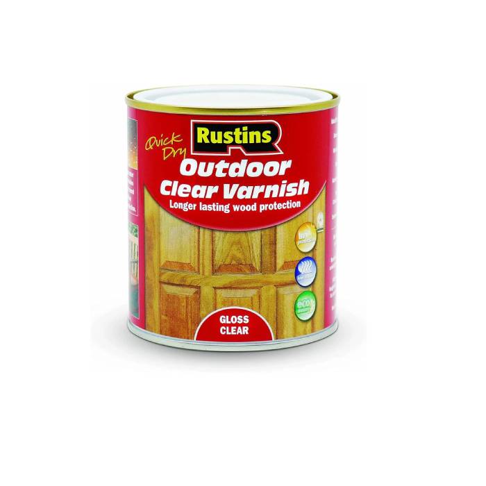 Rustins Quick Dry Varnish Clear Gloss (Red) - 500ml