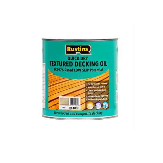Rustins Quick Dry Decking Oil Clear 2.5ltr