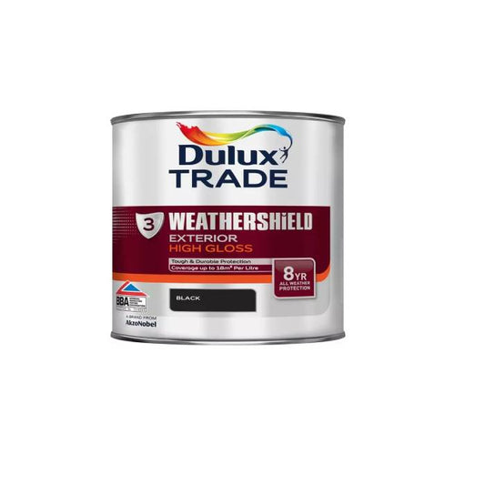 Dulux Trade Weathershield Exterior High Gloss Black 1L