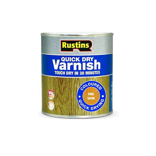 Rustins Quick Dry Varnish Satin Antique Pine 1ltr