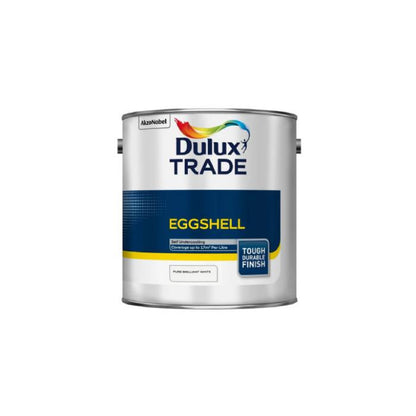 Dulux Trade Eggshell Pure Brilliant White 2.5L, 5L