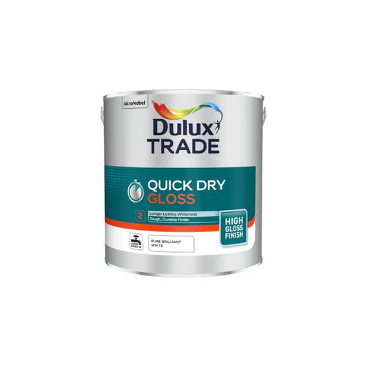 Dulux Trade Gloss Quick Dry Pure Brilliant White 2.5L