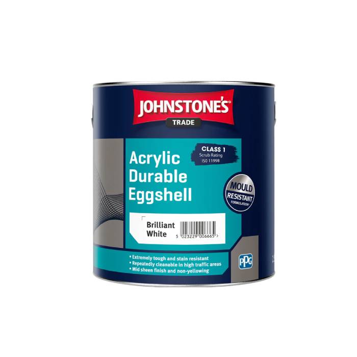 Johnstone's Acrylic Durable Eggshell 2.5L