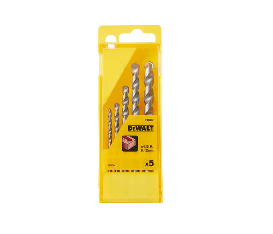 Dewalt Hss Masonry Drill Set (5pc) 4-10mm