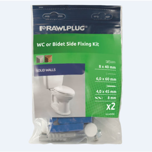 WC Or Bidet Side Fix Kit Single Bag Set