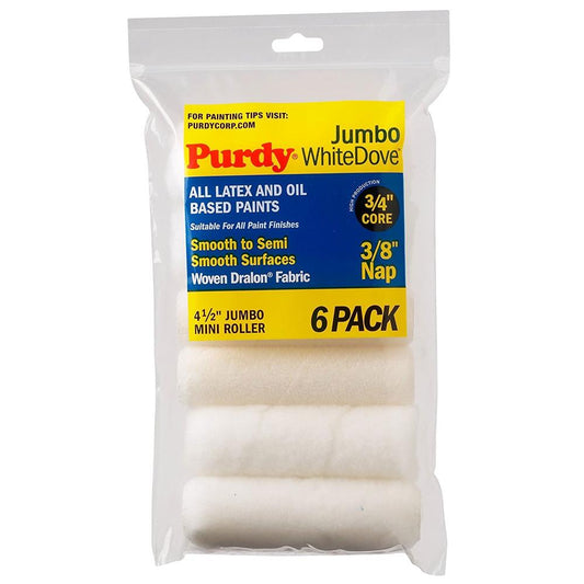 PURDY White Dove Jumbo Sleeve 4" x 3/8" 6 pack