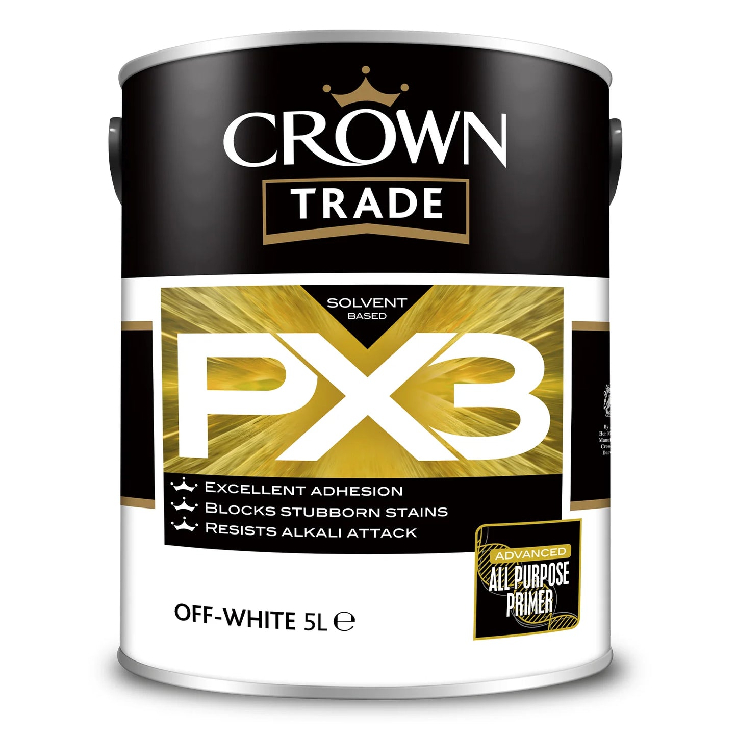 Crown PX3 All Purpose Primer 5L Off-White