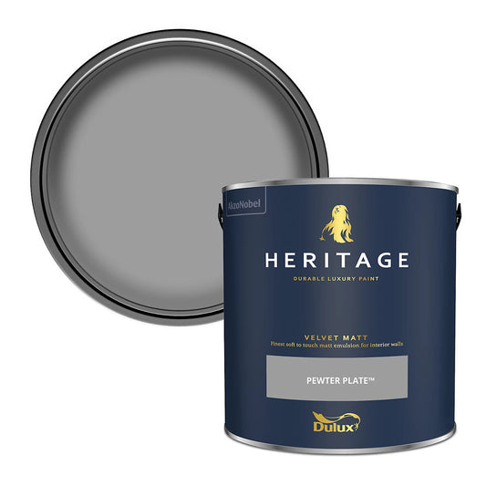 Dulux Heritage Velvet Matt Tinted Pewter Plate