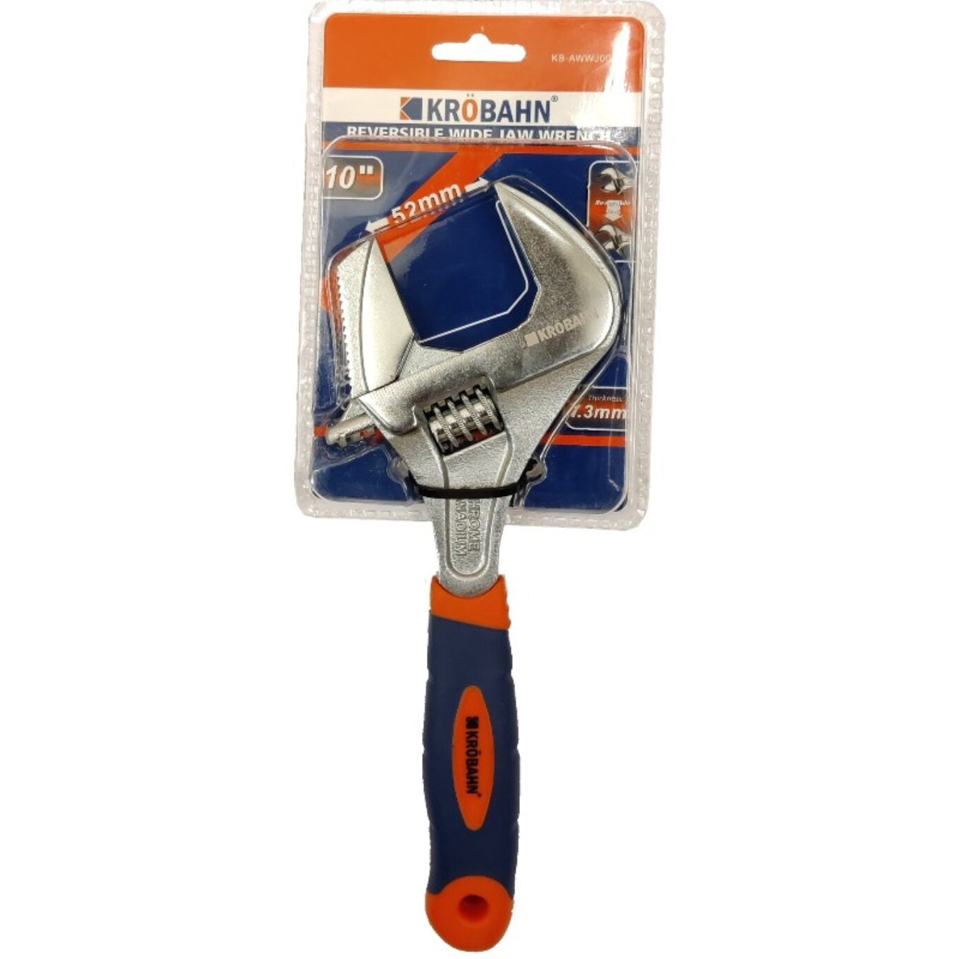 Reversible Wide Jaw Adjustable Wrench-10"-KB-AWWJ00