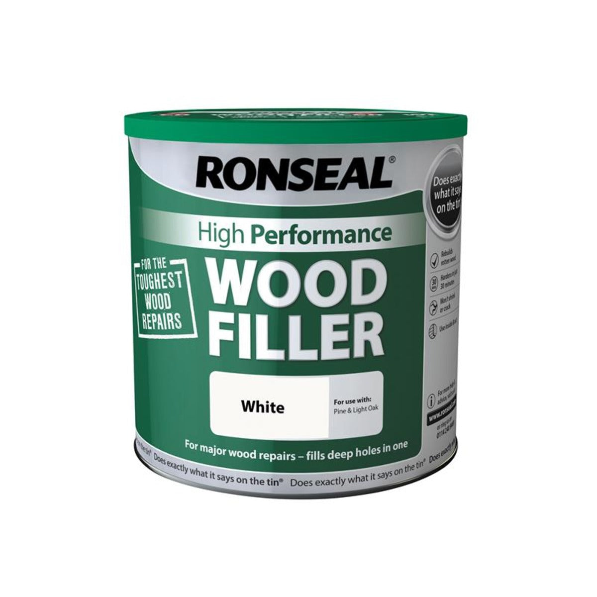 Ronseal High-Performance Wood Filler White 3.7KG