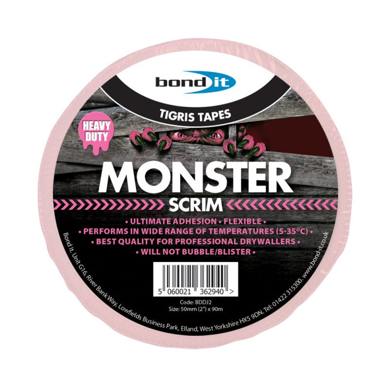 Bond-It Scrim Tape 50mm X 90M Pink