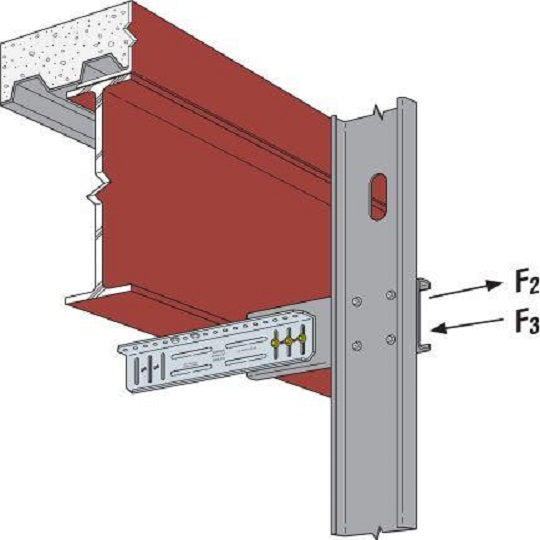 BY-PASS SLIDE STRUT 3.5X18 W/SCREWS 25PK