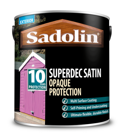 Sadolin Superdec Satin Opaque Wood Protection Clear 065 Tinted Colour 5L