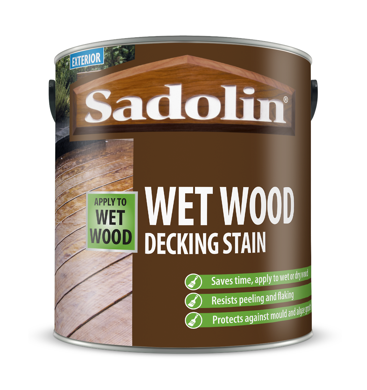 Sadolin Wet Wood Decking Stain Grey Slate