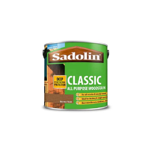 Sadolin Classic All Purpose Woodstain can on a white background