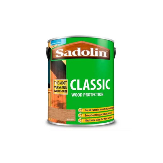 Sadolin Classic Wood Protection wood stain can on a white background