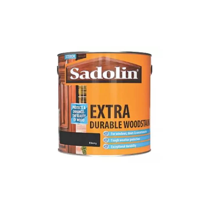 Can of Sadolin Extra Durable Woodstain on a white background