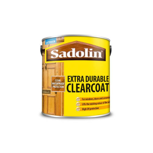 Can of Sadolin Extra Durable Clearcoat on a white background