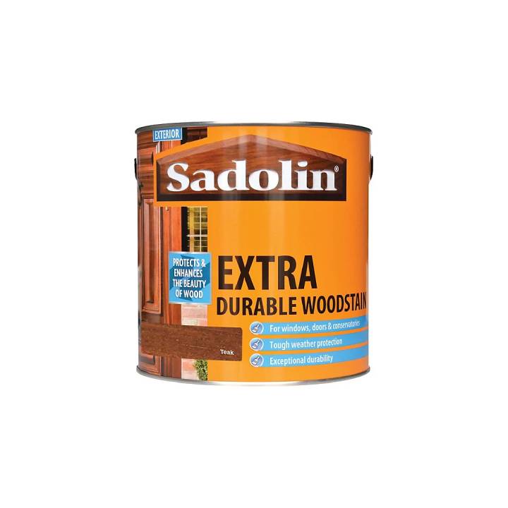 Can of Sadolin Extra Durable Woodstain on a white background