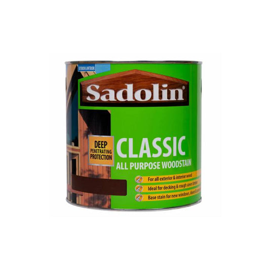 Can of Sadolin Classic All Purpose Woodstain on a white background
